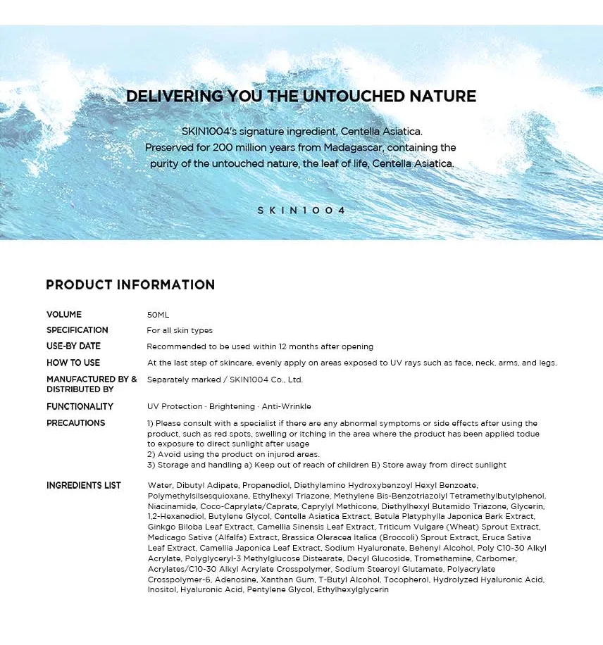 SKIN1004 - Madagascar Centella Hyalu-Cica Water-Fit Sun Serum 50ml